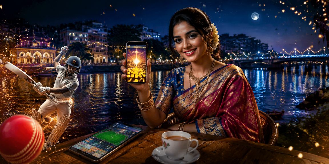 বগুড়ায় শাড়ি পরা মডেলের সাথে ক্রিকেট বেটিং পরিবেশের দৃশ্য