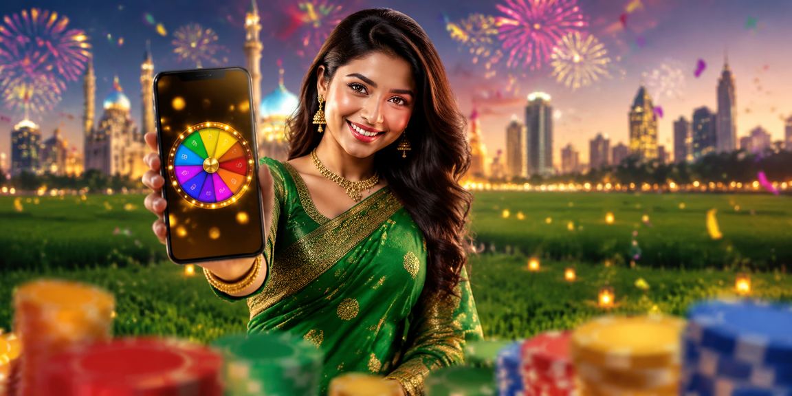 বগুড়ায় শাড়ি পরা মডেল রুলেট ও লটারি গেমে অংশ নিচ্ছেন — বাংলাদেশি উৎসবের আনন্দ