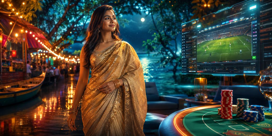 সিলেটে ক্যাসিনো বিনোদন পরিবেশে শাড়ি পরা মডেলের ছবি — নিরাপদ বিনোদনের প্রতীক